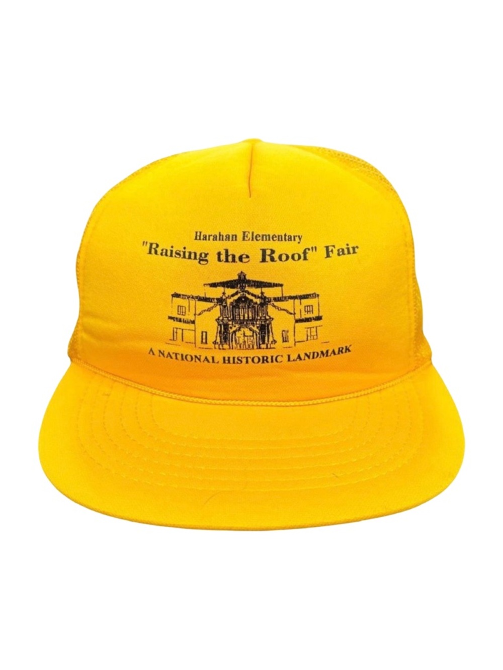 Vintage Harahan Elementary “Raising the Roof” Fair Mesh SnapBack Trucker Hat OS